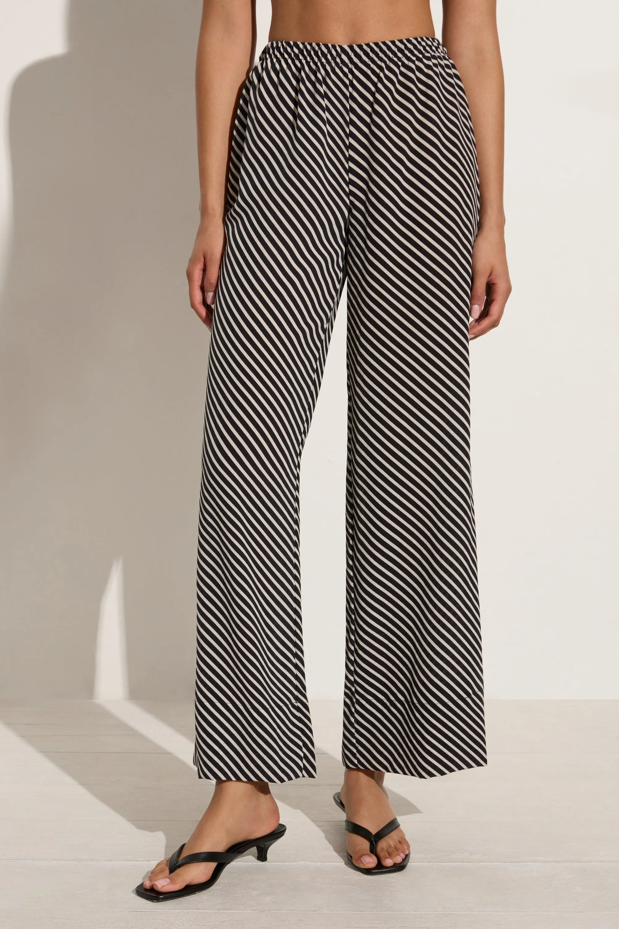 Monforte Pant Toscano Stripe Black - Final Sale