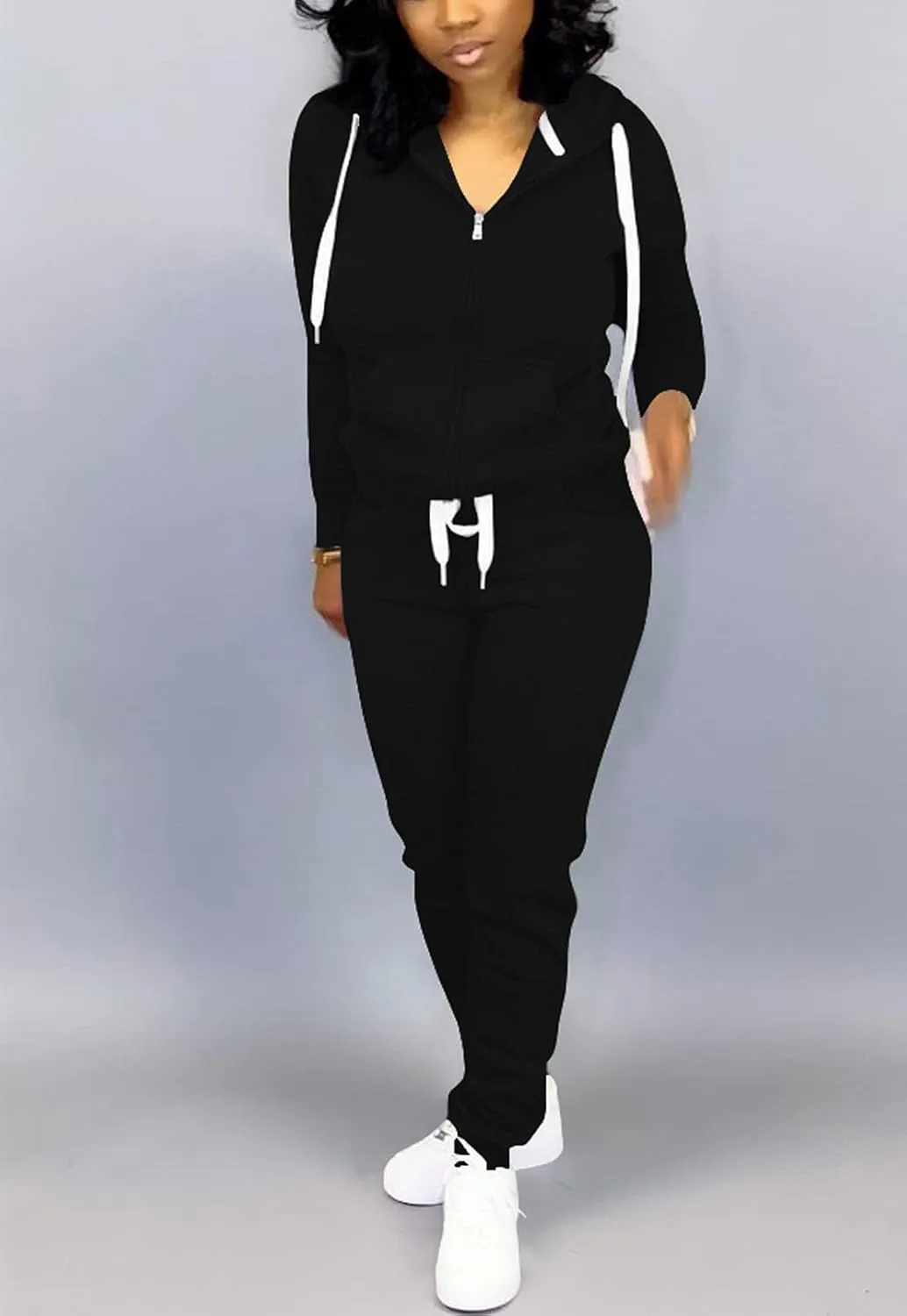 Mrskoala Two Piece Outfits for Women Tracksuit Sweat Suits Workout Jogging Sets Loungewear with Pocket
