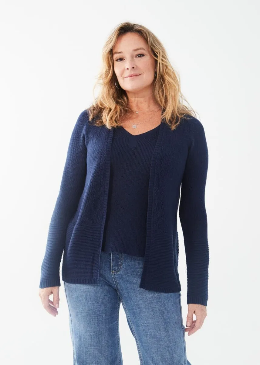 Nadia Navy Textured Cardigan - FDJ French Dressing d1144624