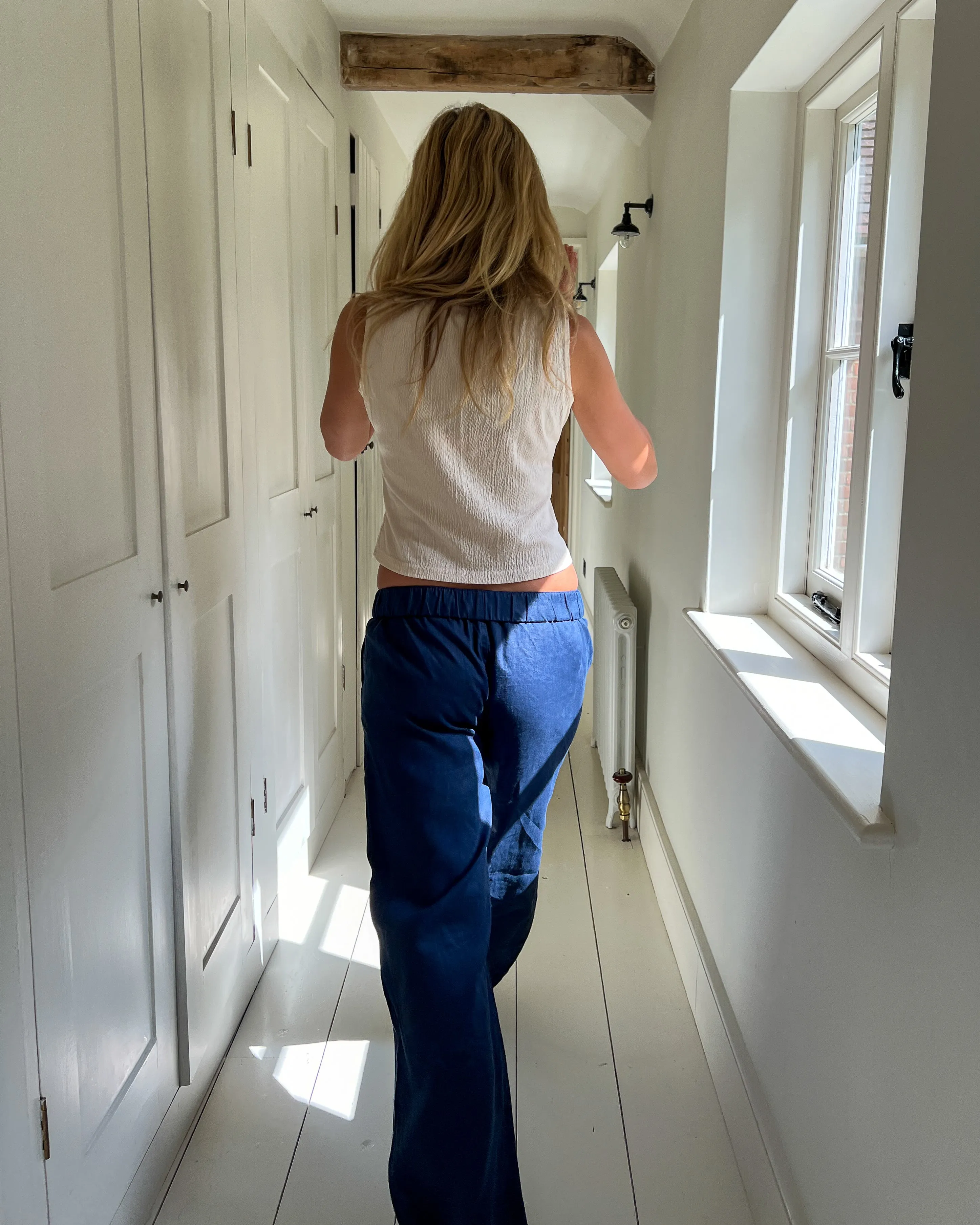 Navy Hemp Trousers
