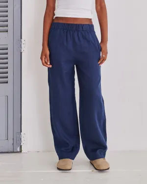 Navy Hemp Trousers