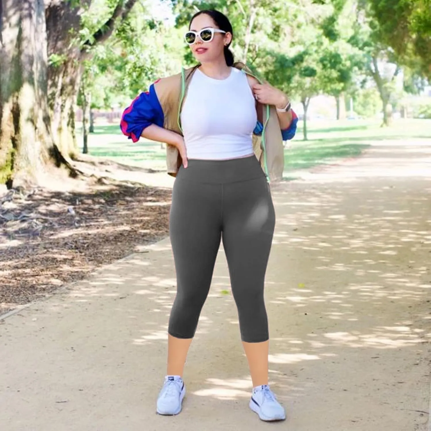 NEW YOUNG 3 Pack Plus Size Leggings with Pockets for Women,High Waist Tummy Control Workout Yoga Pants