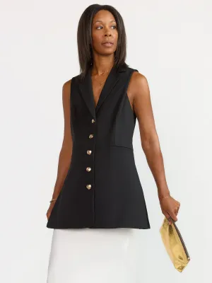 Notch Lapel Blazer Waist Coat