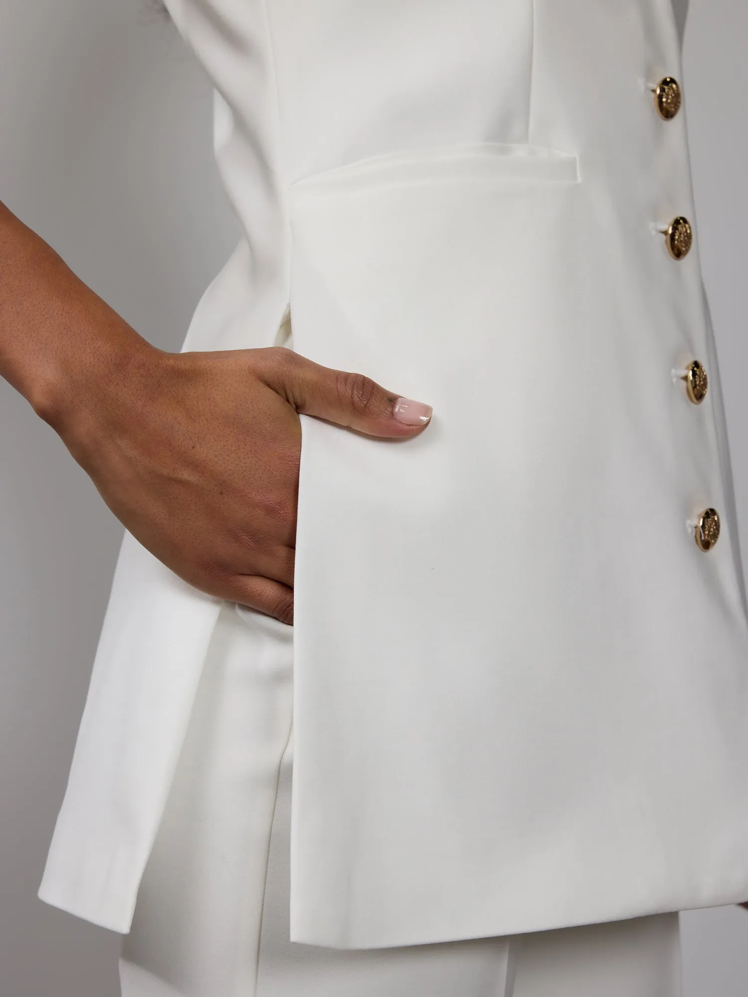 Notch Lapel Blazer Waist Coat