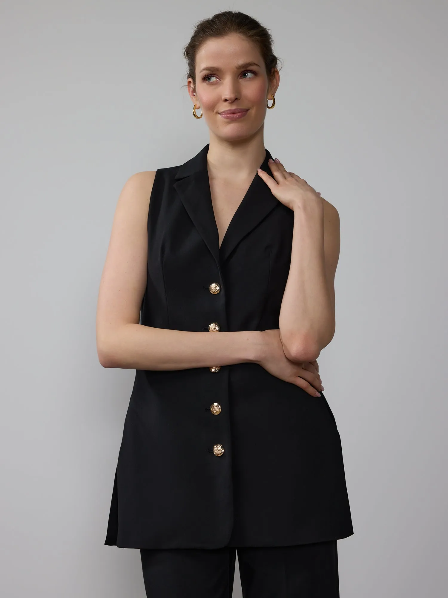Notch Lapel Blazer Waist Coat