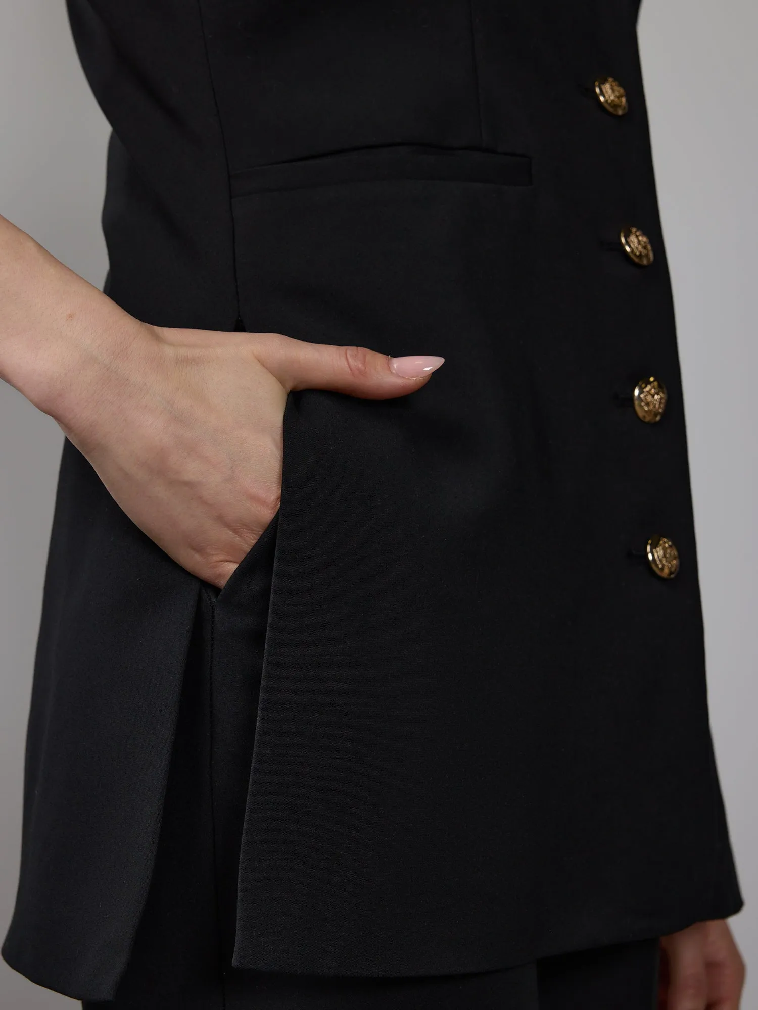 Notch Lapel Blazer Waist Coat