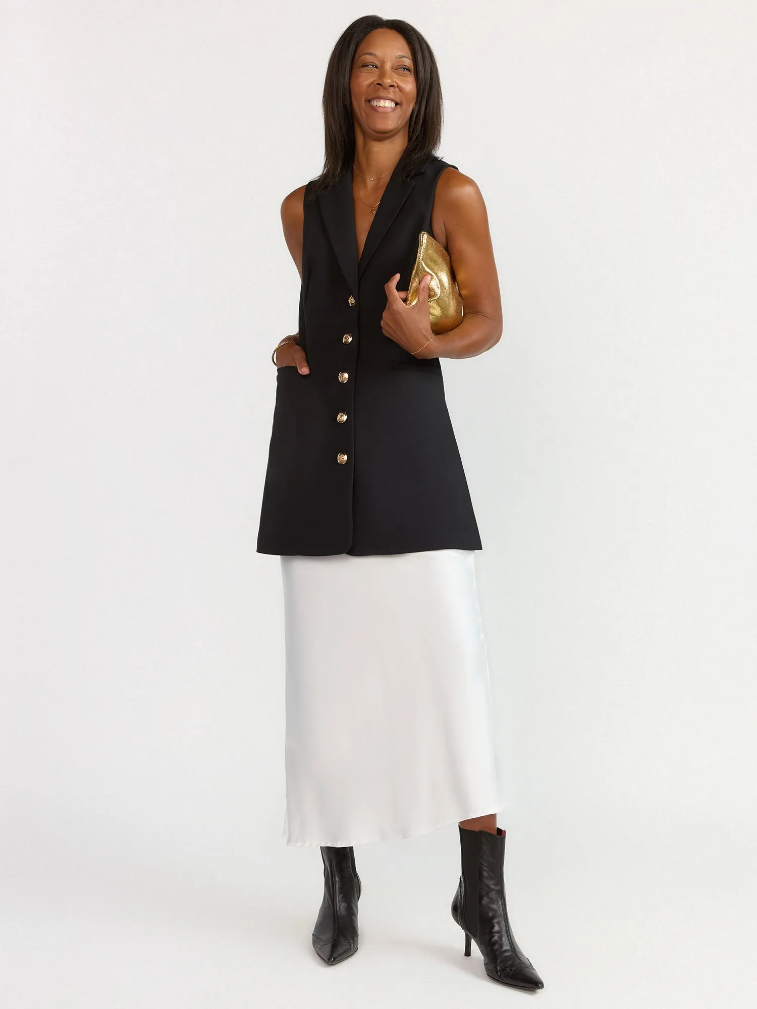 Notch Lapel Blazer Waist Coat