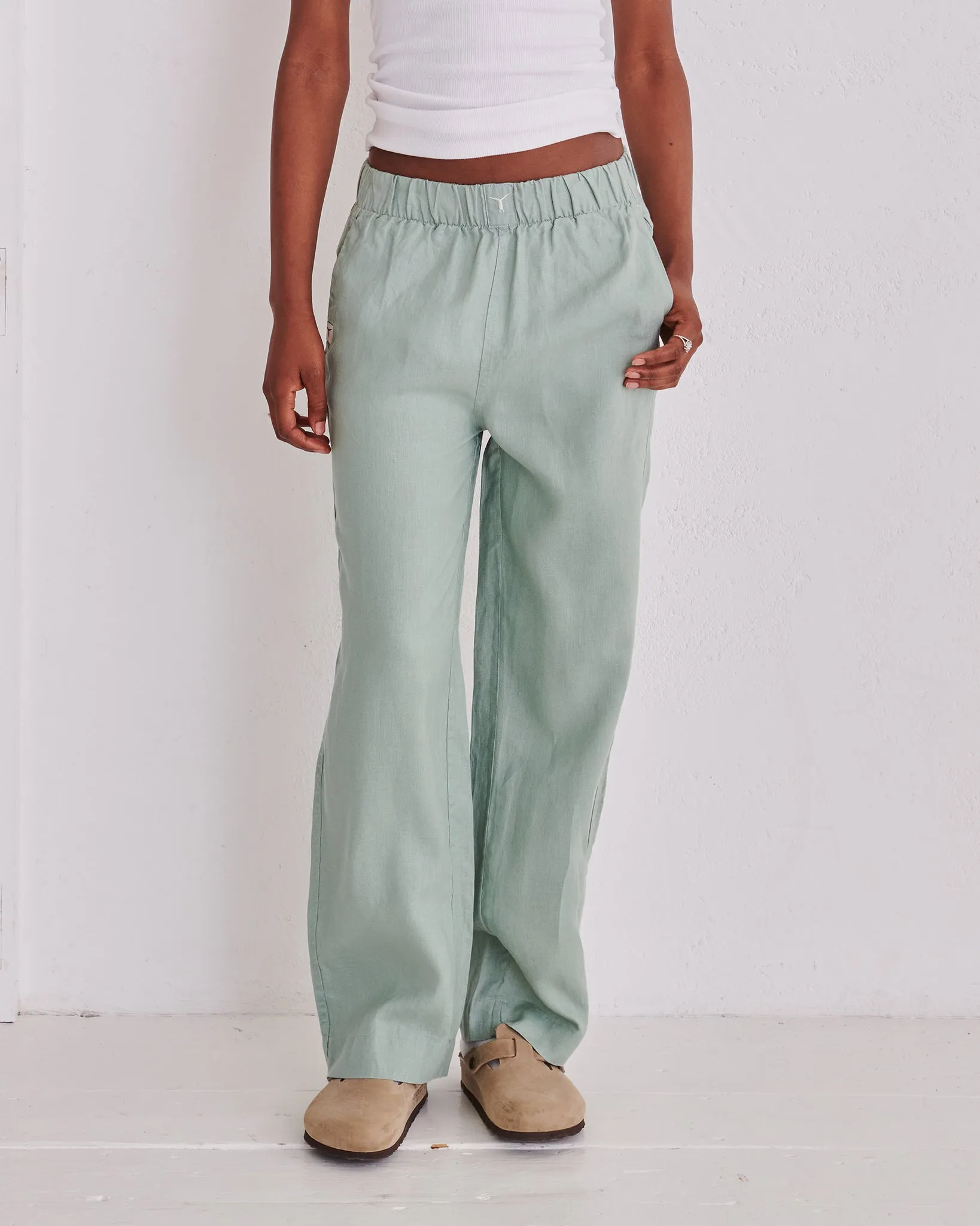Olive Hemp Trousers