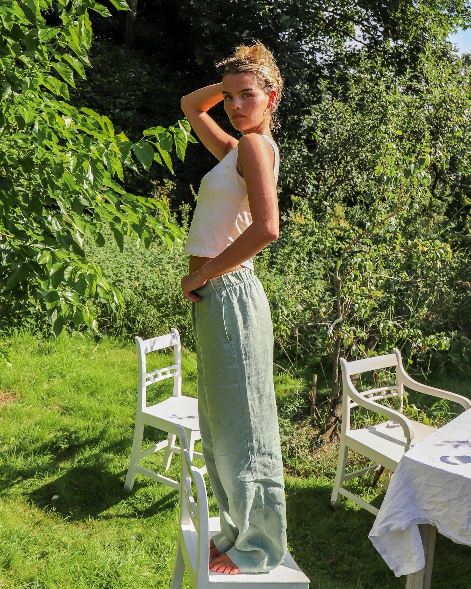 Olive Hemp Trousers