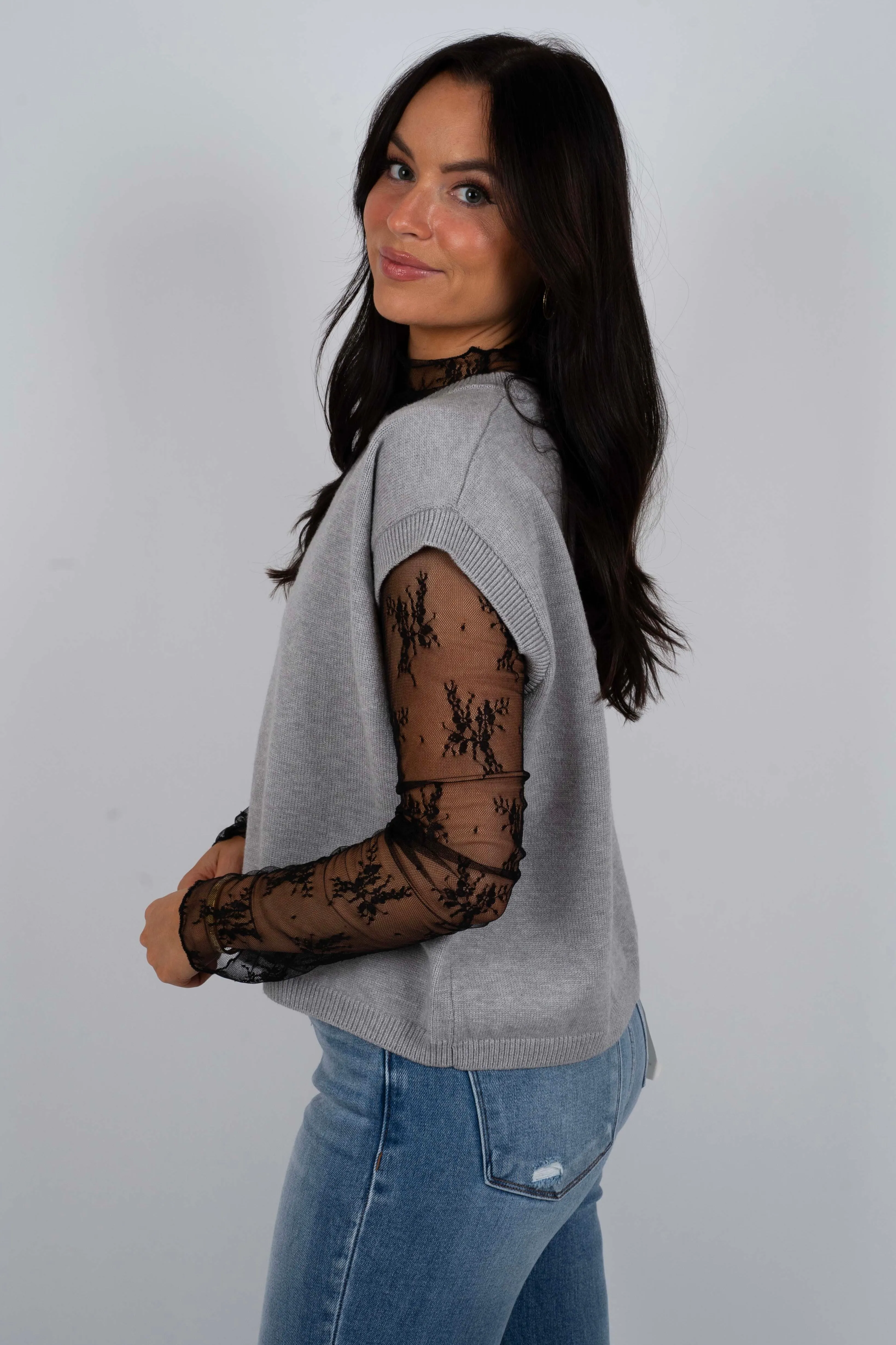 Only Getting Better Sweater Vest (Heather Grey)