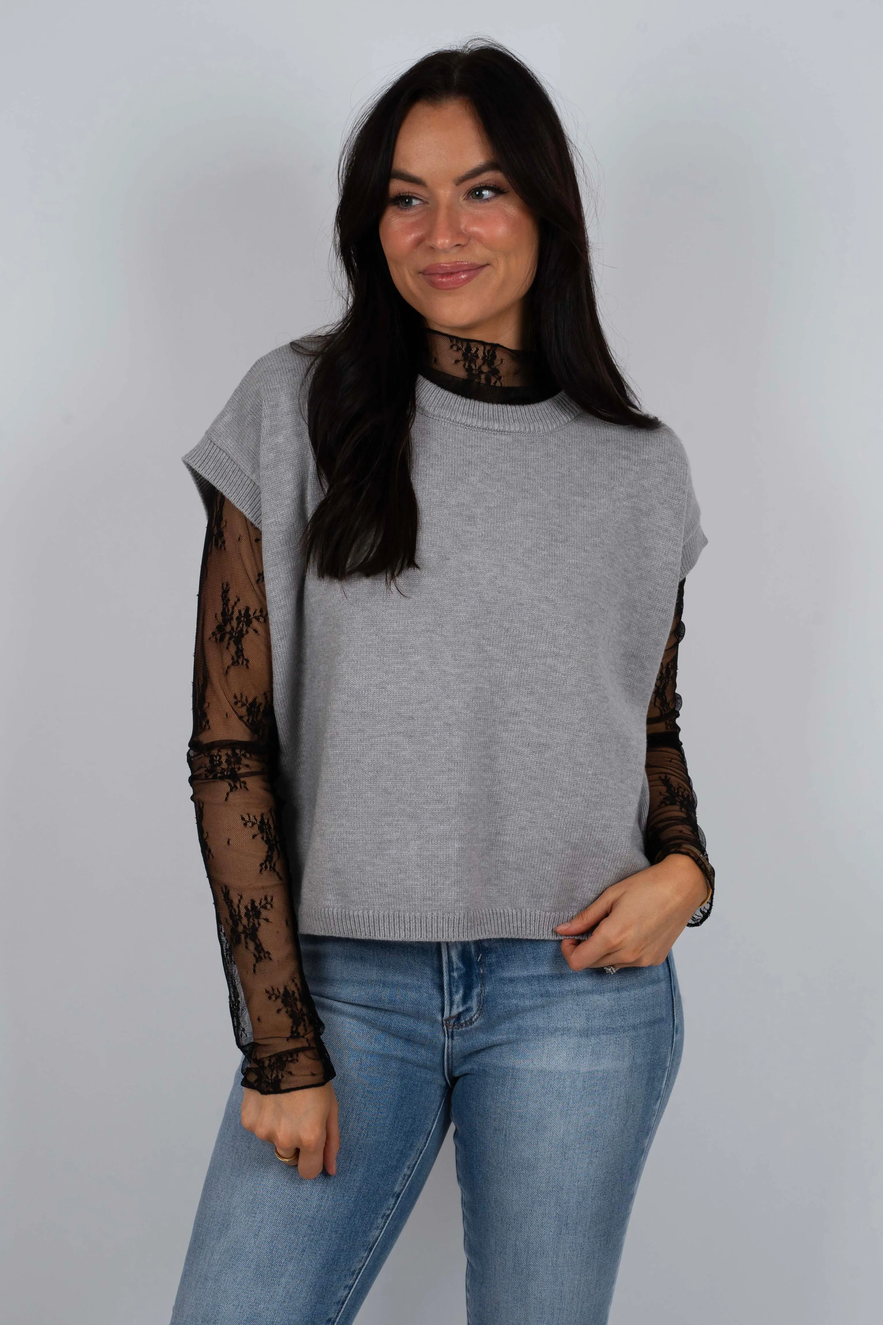 Only Getting Better Sweater Vest (Heather Grey)
