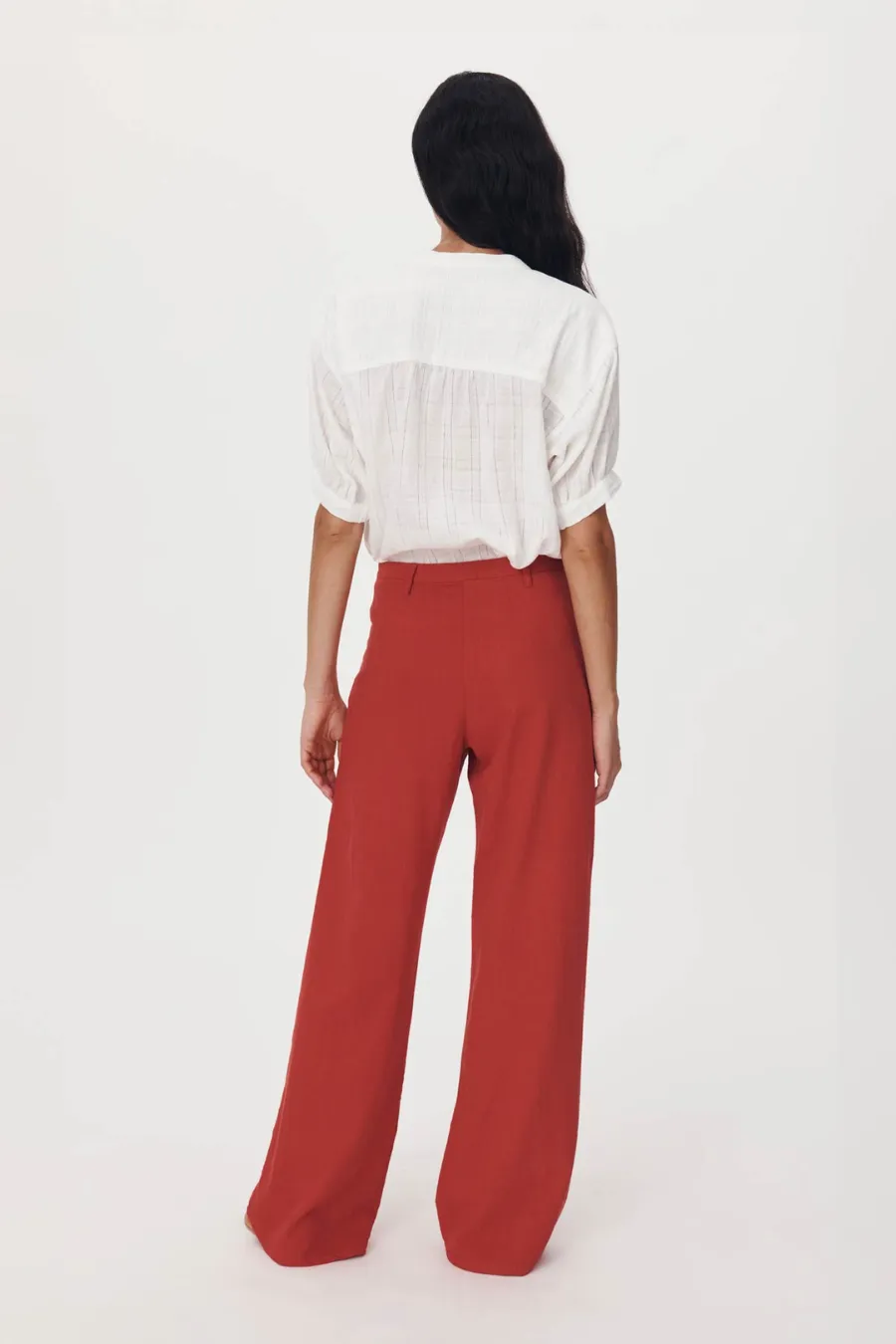 Paige Linen Pants Apple Red
