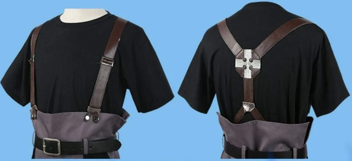 Poetic Walk Anime Costume Mens Cosplay Cloak Suit Overall Womens Halloween Belt Uniform