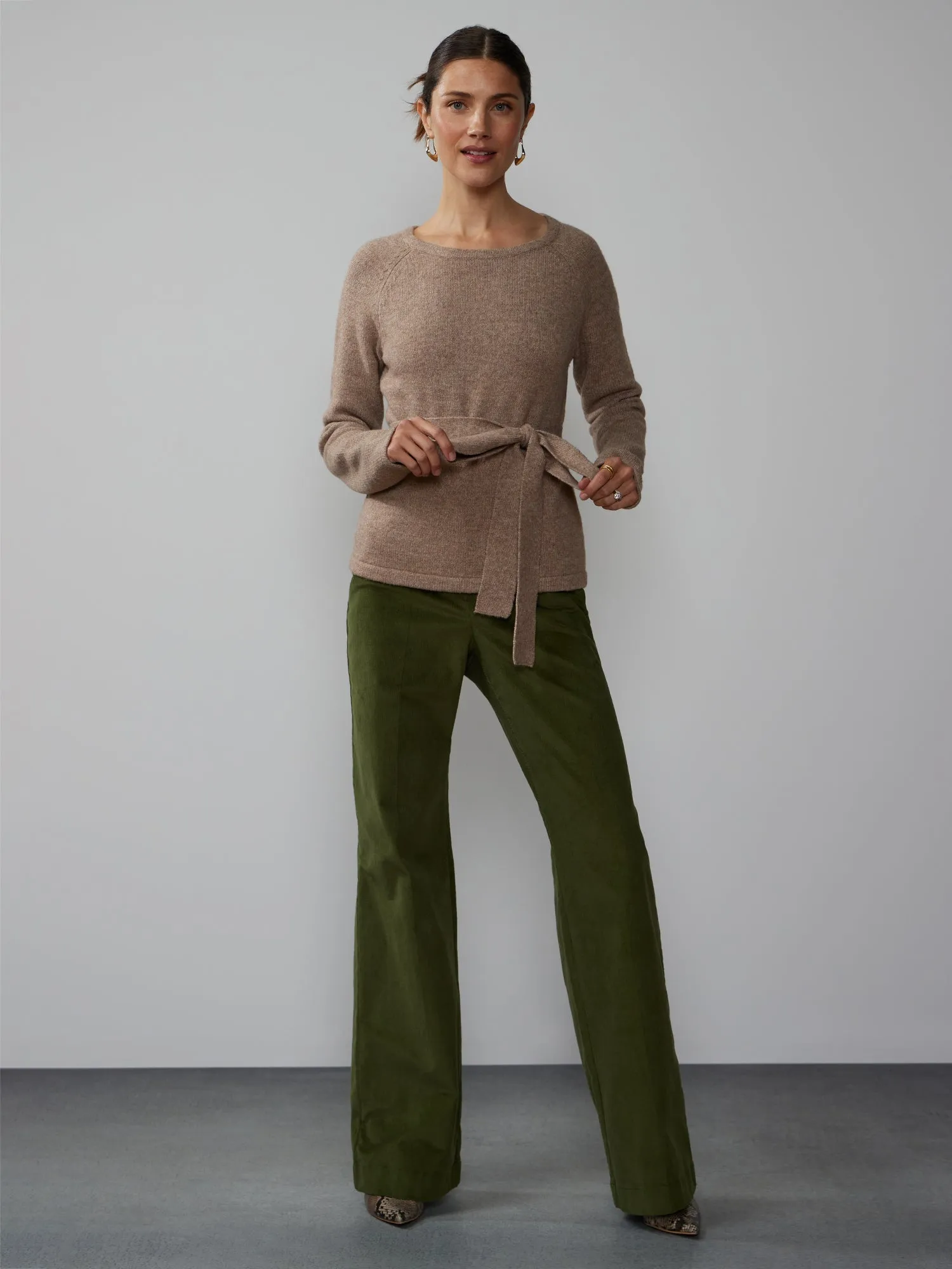 Raglan Sleeve Detachable Scarf Sweater