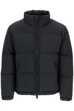 Regular Fit Black High Collar Padded Jacket