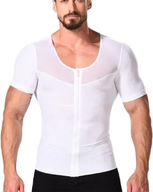 Slimming Undershirt Body Shaper Tank top for Gynomastica Compression Shirt for Men M-XL