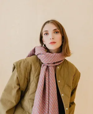 TBCo Lambswool Oversized Lilac Chevron Scarf