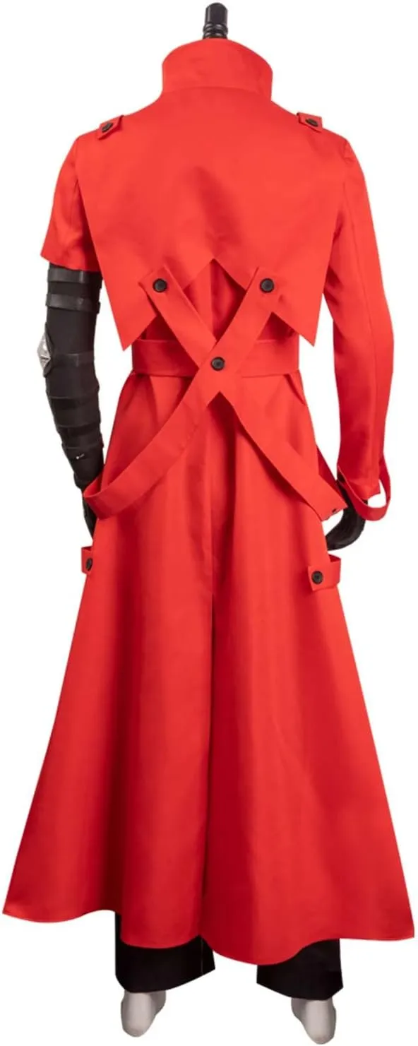 Vash the Stampede Cosplay Outfit Adult Trigun Costume Red Trench Coat Jacket Shirt Pants for Men