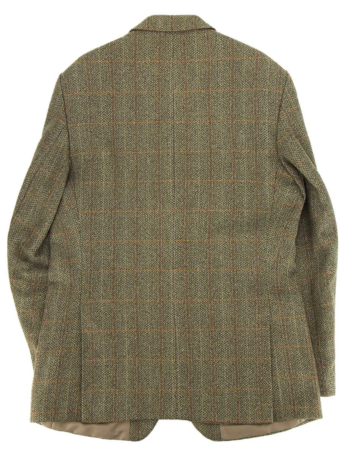 Vintage Olive Green & Tan Wool Check  Jacket