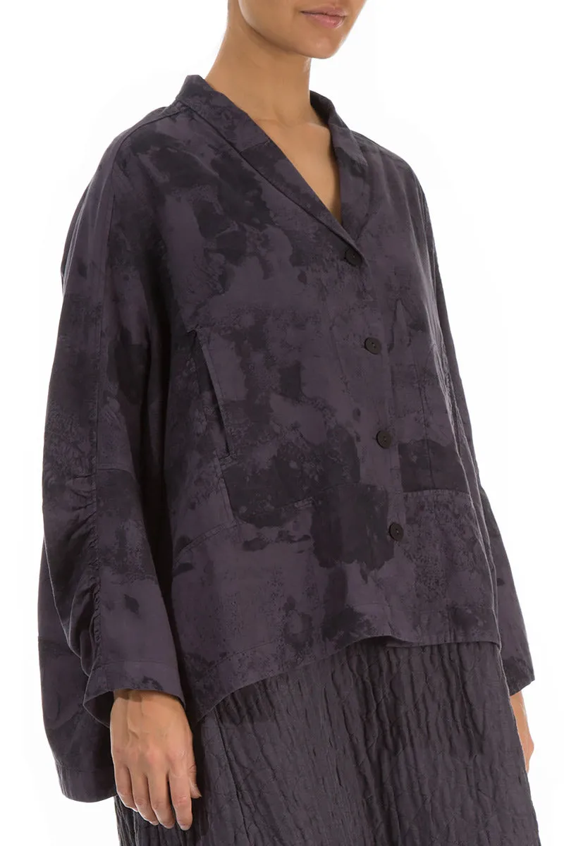 Vintage Violet Marble Cotton Jacket