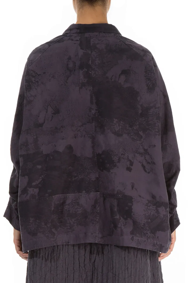 Vintage Violet Marble Cotton Jacket