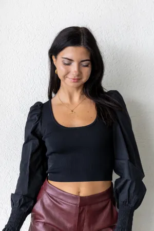 VIOLET PUFF SLEEVE TOP