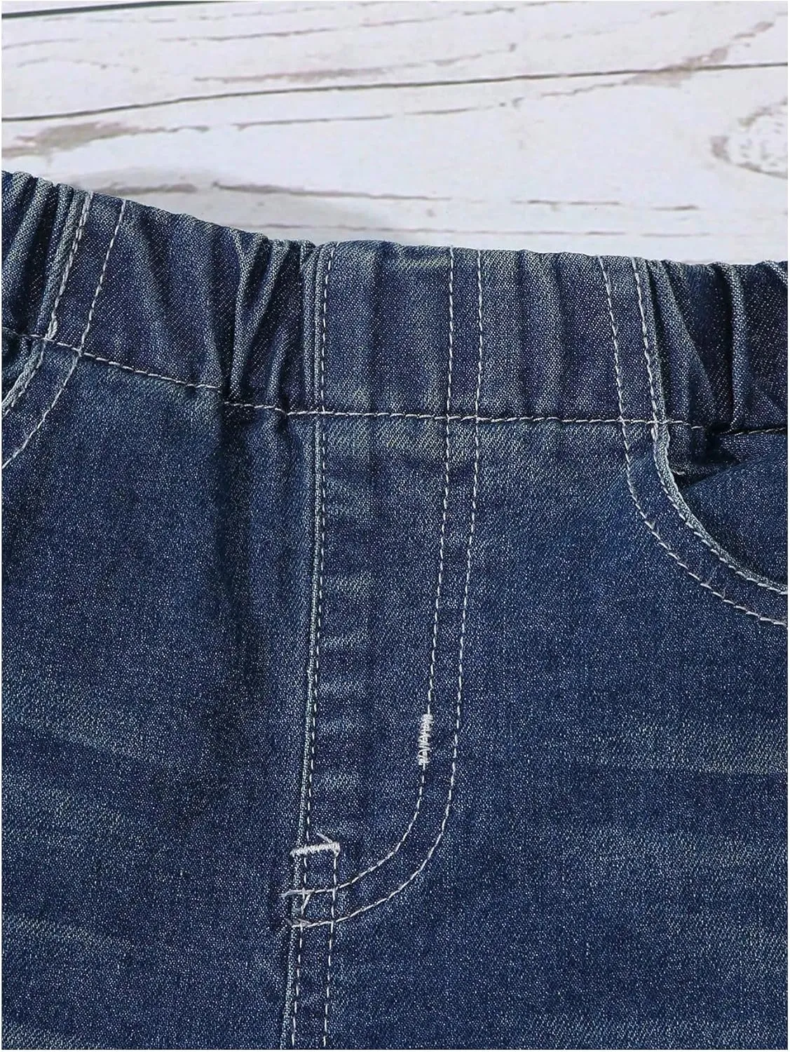 WDIRARA Toddler Girl's High Waisted Bow Front Bell Bottom Jeans Flare Leg Denim Pants