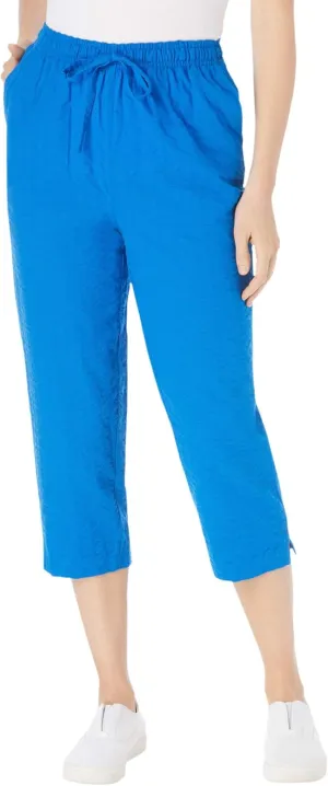 Woman Within Plus Size Seersucker Capri Pant