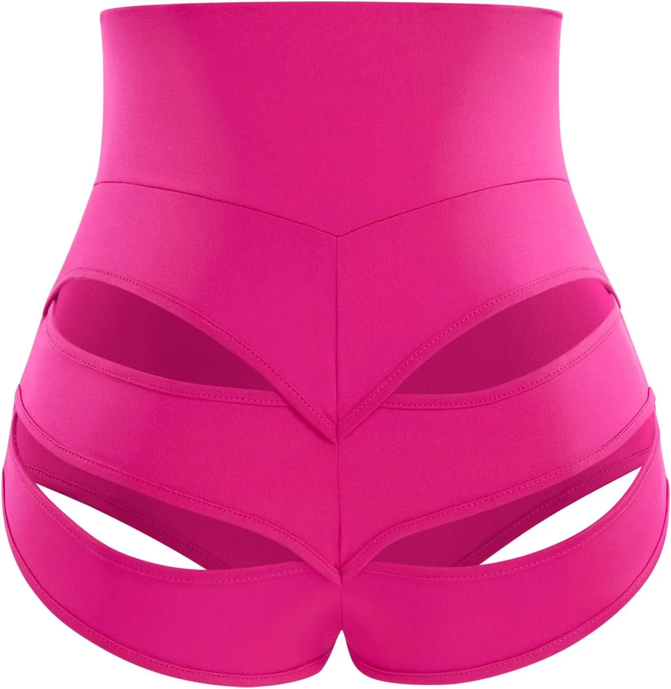 Womens High Waist Cutout Booty Shorts Strappy Scrunch Mini Hot Pants Ripped Butt Lift Yoga Sport Rave Dance Bottoms