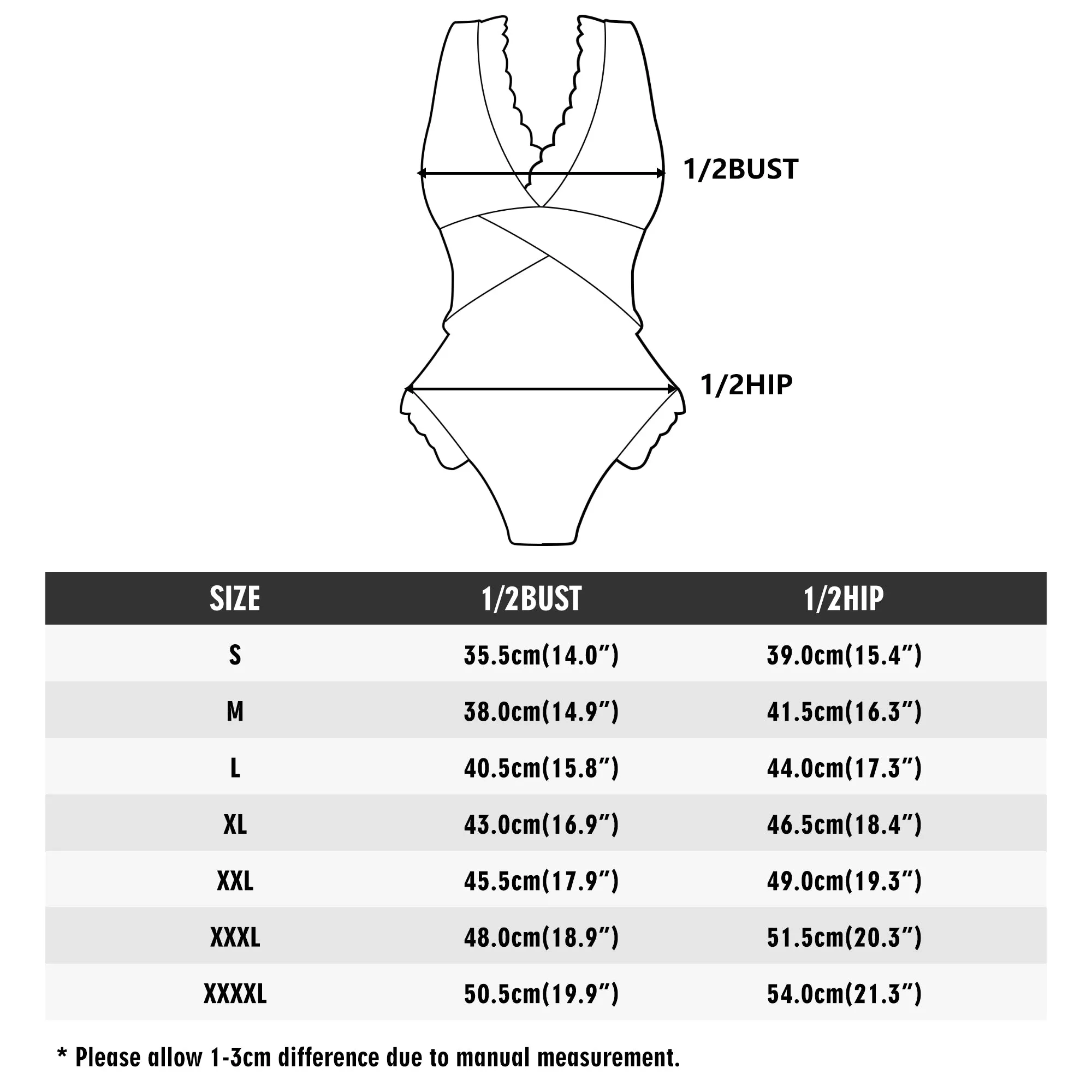 Womens Watermelon Ruffle Edge Cross-Front One Piece Swimsuit Bathing Suit
