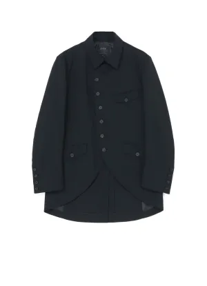 WOOL/POLYESTER TROPICAL SEMI-DOUBLE-BREASTED JACKET