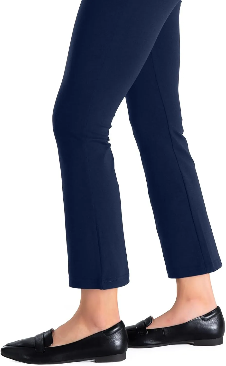Yogipace,Belt Loops,Women's Petite/Regular/Tall Flare Cropped Yoga Dress Pants Capris Stretchy Work Ankle Pant